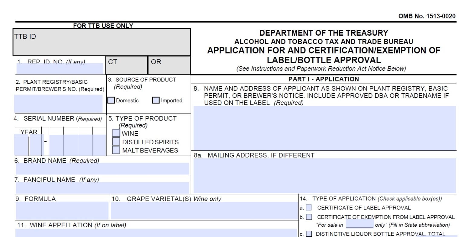 Anatomy of a Beer Label Part I: Certificate of Label Approval (COLA)