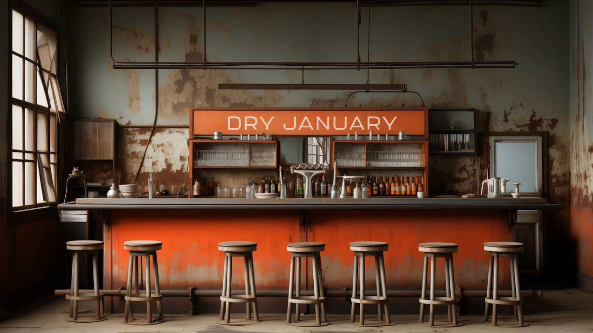 Dry January bar empty