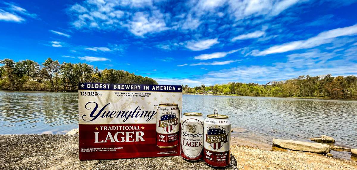 Yuengling Stars Stripes can in a 24 pack
