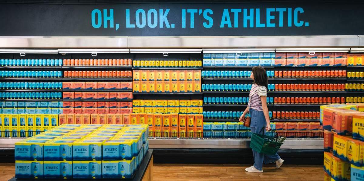 Athletic Brewing Co in a store