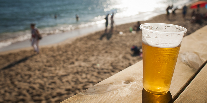 beach beer summer drinking