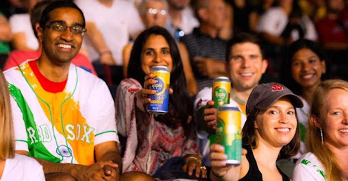 Rupee Beer at a baseball game