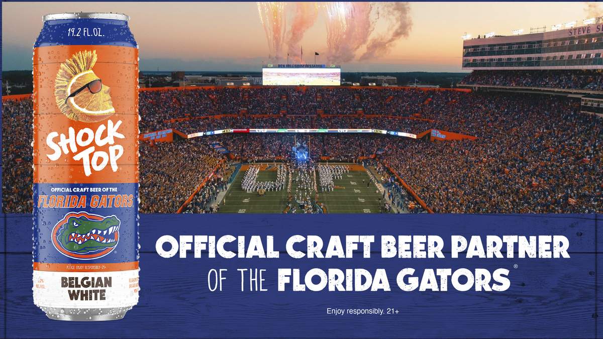 Shock Top Official craft beer of the Florida gators