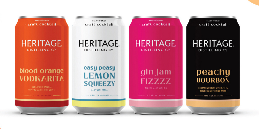 Heritage Distilling canned cocktails