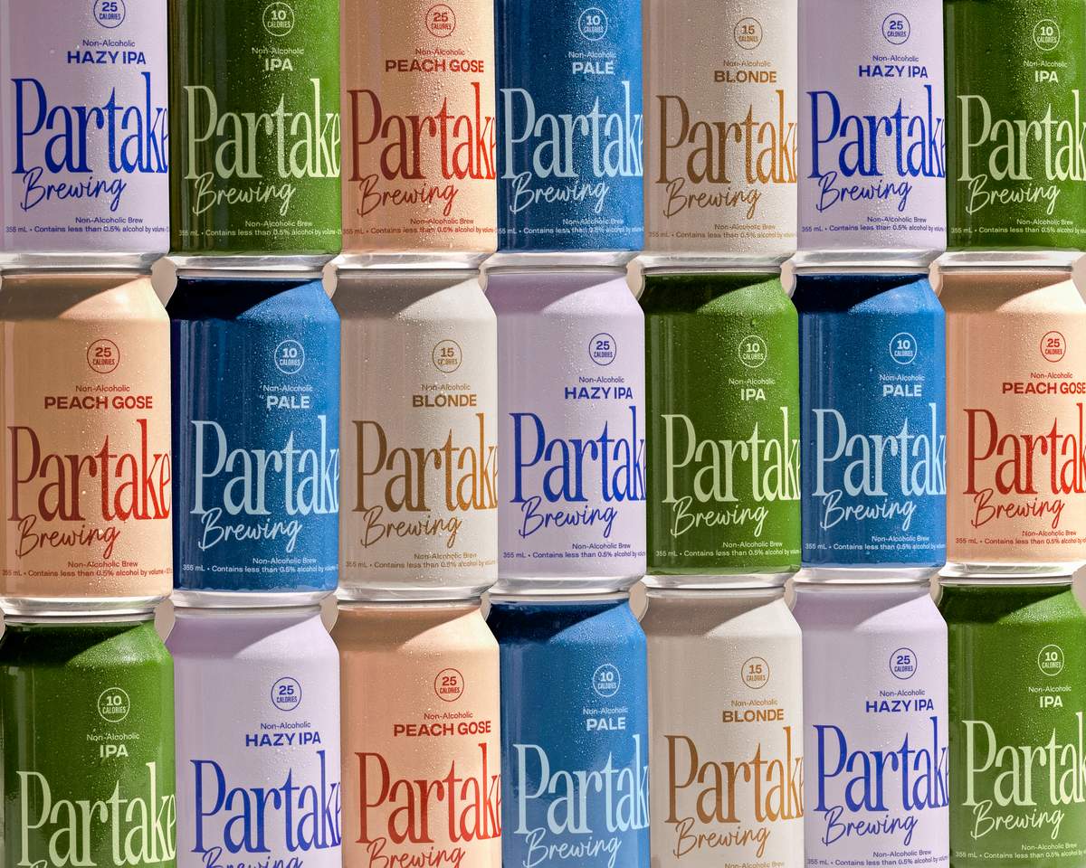 Partake Brewing brands in the can  