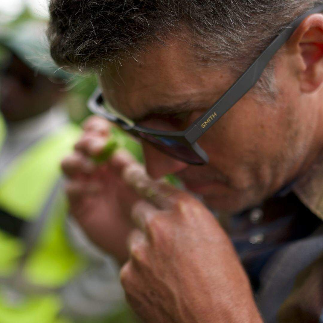 ZA hops man smelling hops