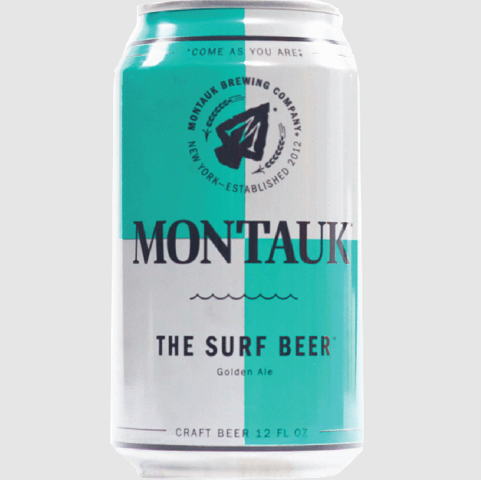 montauk brewing surf beer can